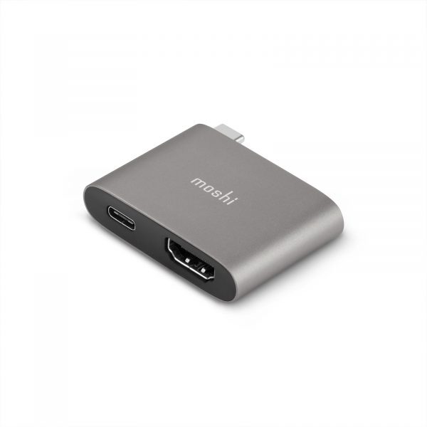 USB C to HDMI Adapter with Charging Titanium Gray
