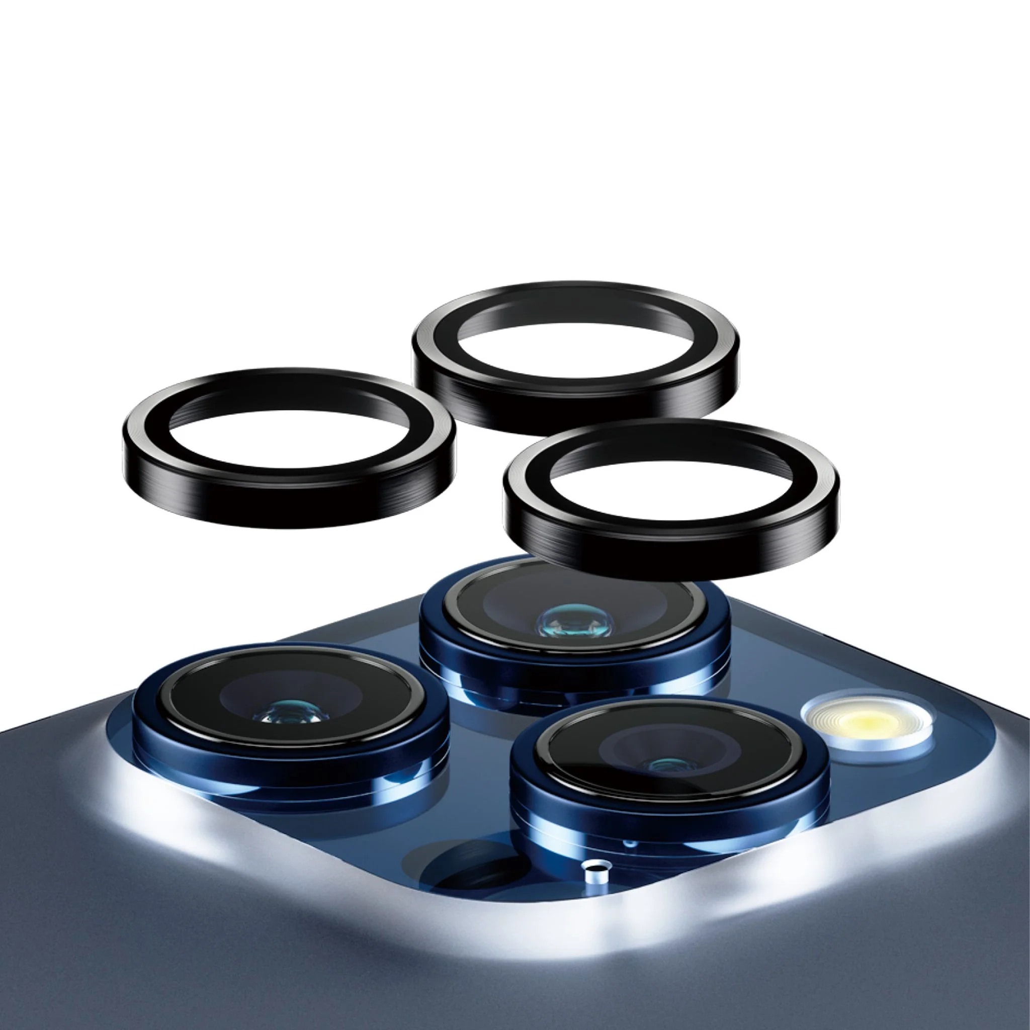 PanzerGlass™ - Hoop Optic Rings iPhone 15 Pro/Pro Max - Atom